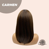 JBEXTENSION 14 Inches Medium Brown Bob Cut Women Wig CARMEN