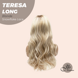 JBEXTENSION 22 Inches Long Blonde Pre-Cut Snowflake Lace Frontlace Glueless Wig TERESA LONG BLONDE【PERMATEASE】【BENDY EAR TABS】