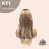 [PRE-ORDER] JBEXTENSION 22 Inches Apricot Pre-Cut Snowflake Lace Frontlace Glueless Wig KEL APRICOT【PERMATEASE】【BENDY EAR TABS】