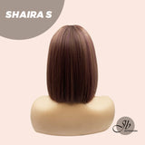 JBEXTENSION 12 Inches Bob Cut Mix Dark Pink Straight Short Wig SHAIRA S