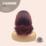 JBEXTENSION 10 Inches Red Curly Lace Front Wig.Pre Plucked 13*4 HD Transparent Lace Frontal Handmade Futura Fiber Swiss Lace Synthetic Fiber Wig JADOR RED