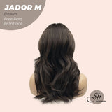 JBEXTENSION 20 Inches Brown Curly Lace Front Wig.Pre Plucked 13*4 HD Transparent Lace Frontal Handmade Futura Fiber Swiss Lace Synthetic Fiber Glueless Wig JADOR M BROWN