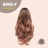 JBEXTENSION GENERATION FIVE 26 Inches Curly Ombre Pink Women Wig Without Bangs EMILY G5