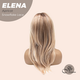 JBEXTENSION 18 Inches Apricot Pre-Cut Snowflake Lace Frontlace Glueless Wig ELENA APRICOT【PERMATEASE】【BENDY EAR TABS】