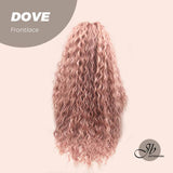 JBEXTENSION 28 Inches Extra Curly Pink Long Pre-Cut Frontlace Glueless Wig DOVE