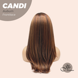 JBEXTENSION 20 Inches Auburn with Highlight Pre-Cut Side Part Frontlace Glueless Wig CANDI AUBURN