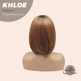 JBEXTENSION 12 Inches Bob Cut Auburn Pre-Cut Snowflake Lace Frontlace Glueless Wig KHLOE AUBURN【PERMATEASE】