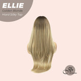 JBEXTENSION 26 Inches Golden Blonde Wolf Cut 3.5X4 Hard Silky Top Natural Scalp Effect Wig With Bangs ELLIE Golden BLONDE Silk Top