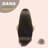 JBEXTENSION GENERATION FIVE 28 Inches Long Cold Brown Straight Wig With Bangs DANA COLD BROWN G5