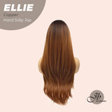 [PRE-ORDER] JBEXTENSION 26 Inches Copper Wolf Cut 3.5X4 Hard Silky Top Natural Scalp Effect Wig With Bangs ELLIE COPPER Silk Top