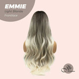 JBEXTENSION 26 Inches Curly Balayage Light Blonde With Dark Root Wig Pre-Cut Frontlace Glueless Wig EMMIE LIGHT BLONDE