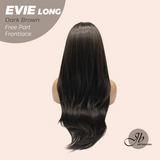 JBEXTENSION 26 Inches Dark Brown Pre-Cut Free Part Frontlace Glueless Wig EVIE LONG