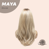 JBEXTENSION 22 Inches Blonde Women Fashion Full Machine Wig MAYA BLONDE【PLUS PERMATEASE】【BENDY EAR TABS】