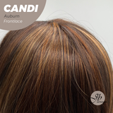 JBEXTENSION 20 Inches Auburn with Highlight Pre-Cut Side Part Frontlace Glueless Wig CANDI AUBURN