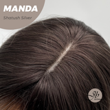 JBEXTENSION 26 pulgadas mezcla rubia con onda corporal de raíz oscura con flequillo MANDA
