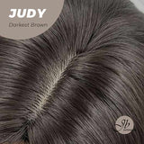 JBEXTENSION 26 Inches Long Curly Tea Black Darkest Brown Color Wig JUDY DARKEST BROWN