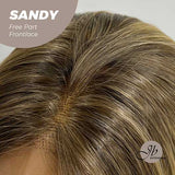 JBEXTENSION 26 Inches Blonde With Dark Root Wave Lace Front Wig.Pre Plucked 6*14 HD Transparent Lace Frontal Wig SANDY