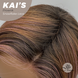 [PRE-ORDER] JBEXTENSION 18 Inches Brown with Pink Highlight Pre-Cut Snowflake Lace Frontlace Glueless Wig KAI'S PROWNK【PERMATEASE】