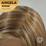 HOT OF SEASON -JBEXTENSION ANGELA MONO Monofilament Handmade Wig 6X5 Full Monofilament Hand Tied Top Wig 16 Inches Crème Caramel Mono Lace Wig With Anti-slip Silicone Strips Glueless Wig ANGELA MONO