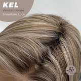 JBEXTENSION 22 Inches Venice Blonde Pre-Cut Snowflake Lace Frontlace Glueless Wig KEL VENICE BLONDE【PERMATEASE】【BENDY EAR TABS】