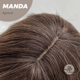 JBEXTENSION 26 pulgadas mezcla rubia con onda corporal de raíz oscura con flequillo MANDA