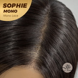 JBEXTENSION SOPHIE MONO Full Monofilament Wig 24 Inches Midnight Brown( Black/Brown) Curly Mono Lace Wig With Anti-slip Silicone Strips Glueless Wig SOPHIE MONO