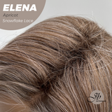 JBEXTENSION 18 Inches Apricot Pre-Cut Snowflake Lace Frontlace Glueless Wig ELENA APRICOT【PERMATEASE】【BENDY EAR TABS】