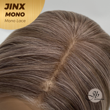 JBEXTENSION JINX MONO Monofilament Handmade Wig 6X5 Full Monofilament Hand Tied Top Wig 12 Inches Blonde Mono Lace Wig With Anti-slip Silicone Strips Glueless Wig JINX MONO【BENDY EAR TABS】