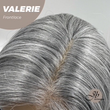 JBEXTENSION 18 Inches Curly Grey Pre-Cut Frontlace Glueless Wig VALERIE