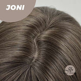 JBEXTENSION 22 Inches Cold Brown Curly Wig With Bangs JONI