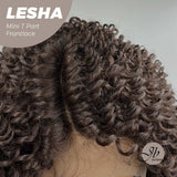 JBEXTENSION 12 Inches Deep Curly Brown Side Part Mini T Part Frontlace Glueless Wig LESHA