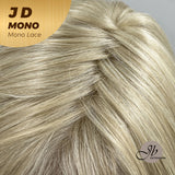 JBEXTENSION JD MONO Full Monofilament Wig 12 Inches Blonde Curly Full Mono Lace Wig JD MONO