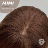 HOT OF SEASON - 16 Inches Scalpiana 3.5X4 Hard Silky Top Natural Scalp Effect Copper Body Wave Wig With Bangs Wig MIMI SILK TOP COPPER