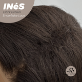 JBEXTENSION 22 Inches Dark Brown Pre-Cut Snowflake Lace Frontlace Glueless Wig INéS DARK BROWN【PERMATEASE】