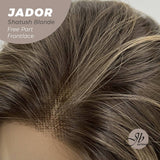 JBEXTENSION 10 Inches Shatush Dark Blonde Curly Lace Front Wig.Pre Plucked 13*4 HD Transparent Lace Frontal Handmade Futura Fiber Swiss Lace Synthetic Fiber Wig JADOR SHATUSH BLONDE