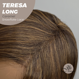 [PRE-ORDER] JBEXTENSION 22 Inches Long Caramel Pre-Cut Snowflake Lace Frontlace Glueless Wig TERESA LONG CARAMEL【PERMATEASE】【BENDY EAR TABS】