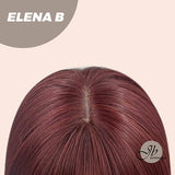 JBEXTENSION 22 Inches Straight Red Wig With Bangs ELENA B
