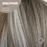 JBEXTENSION 12 Inches Bob Cut Mix Color With Highlight Free Part Pre-Cut Frontlace Wig DOLPHIN LATTé