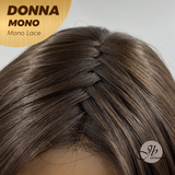 [PRE-ORDER] JBEXTENSION DONNA MONO Monofilament Handmade Wig 6X5 Full Monofilament Hand Tied Top Wig 18 Inches Dark Brown Wave Mono Lace Wig With Anti-slip Silicone Strips Glueless Wig DONNA MONO