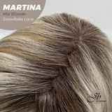 [PRE-ORDER] JBEXTENSION 17 Inches Wave Mix Blonde Pre-Cut Side Part Snowflake Lace Frontlace Glueless Wig MARTINA MIX BLONDE【BENDY EAR TABS】