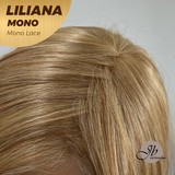 JBEXTENSION LILIANA MONO Full Monofilament Handmade Full Lace Full Hand Tied Wig 18 Inches Honey Blonde Mono Lace Handmade Futura Fiber Wig Glueless Wig LILIANA MONO