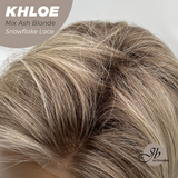 JBEXTENSION 12 Inches Bob Cut Mix Ash Blonde Pre-Cut Snowflake Lace Frontlace Glueless Wig KHLOE MIX ASH BLONDE【PERMATEASE】