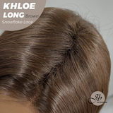 [PRE-ORDER] HOT OF SEASON - 18 Inches Brown Pre-Cut Snowflake Lace Frontlace Glueless Wig KHLOE LONG BROWN【PERMATEASE】