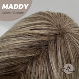 JBEXTENSION 18 Inches Golden Blonde Women Fashion Full Machine Wig MADDY GOLDEN BLONDE【PLUS PERMATEASE】【BENDY EAR TABS】