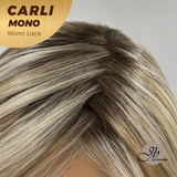 JBEXTENSION CARLI MONO Full Monofilament Wig 14 Inches Mix Blonde Wave Mono Lace Wig With Anti-slip Silicone Strips Glueless Wig CARLI MONO