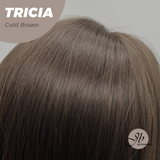 JBEXTENSION 23 Inches Curly Cold Brown Wig TRICIA COLD BROWN