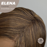 JBEXTENSION 18 Inches Caramel Pre-Cut Snowflake Lace Frontlace Glueless Wig ELENA CARAMEL【PERMATEASE】【BENDY EAR TABS】
