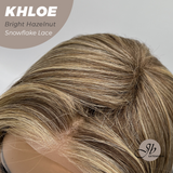 [PRE-ORDER] JBEXTENSION 12 Inches Bob Cut Bright Hazelnut Pre-Cut Snowflake Lace Frontlace Glueless Wig KHLOE BRIGHT HAZELNUT【PERMATEASE】