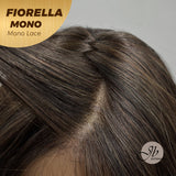 JBEXTENSION FIORELLA MONO Full Monofilament Wig 17 Inches Brown Curly Full Mono Lace Wig FIORELLA MONO