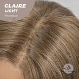 JBEXTENSION 24 Inches Body Wave Light Brown With Highlight Pre-Cut Frontlace Wig CLAIRE LIGHT
